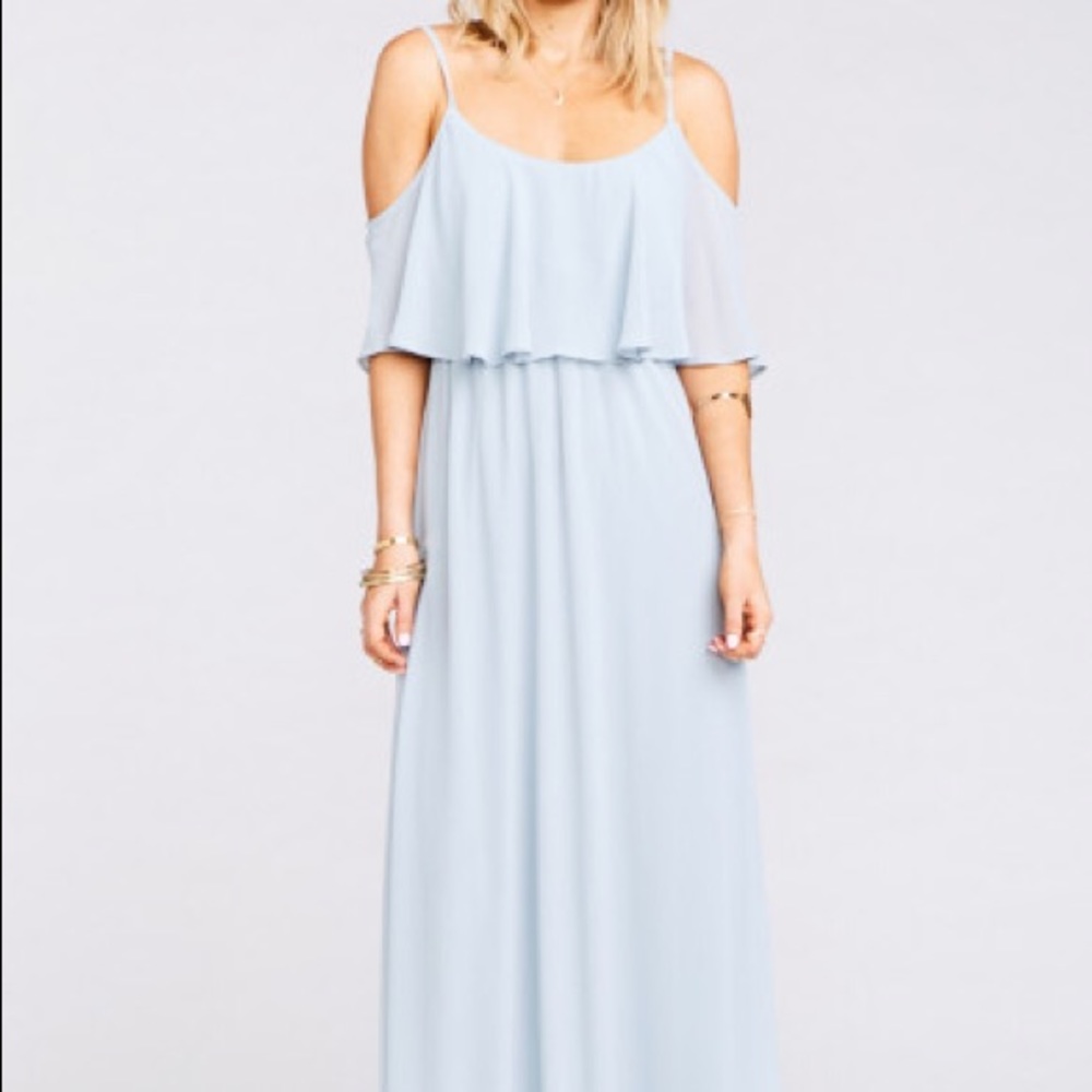 Show Me Your Mumu Caitlin Maxi Dress, Steel Blue